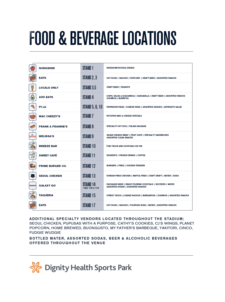 Concessions List 2025